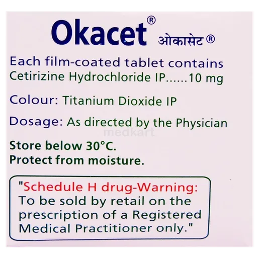 okacet tablet 10's